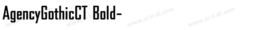 AgencyGothicCT Bold字体转换